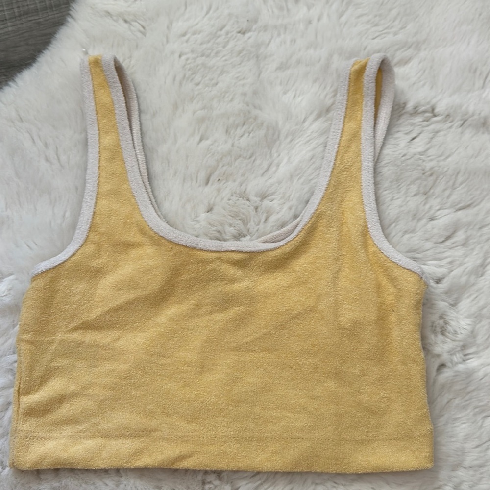 Terry cloth cami tank top